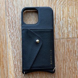 Bandolier Hailey iPhone case for 13 Pro Max- black leather